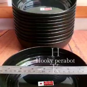 piring ramen bulat cekung 8 inch isi 6 pcs piring ramen hitam terlaris