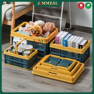 Giỏ Nhựa Để Đồ Làn Giỏ Xách Có Quai Cầm Gấp Gọn Có Thể Xếp Chông Chứa Đồ Đa Năng