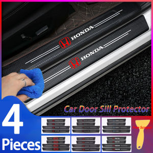 [Ready Stock] 4 Pieces Suzuki Car Door Sill Scratch Protector Universal Carbon Fiber Door Side Step Sticker Pedal Decor Strip For Ciaz XL7 Ertiga Jimny Spresso Swift Celerio