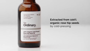 The Ordinary Rose Hip Seed Oil 30ml | 100% Organic Cold-Pressed Facial Oil for Glowing Nourished Skin for Dry Skin Scars