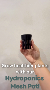 20 PCS Hydroponics Mesh Pot / Net Cup/ Pasu Jaring Hidroponik – Durable Net Cup for Hydroponic Aquaponic & Gardening (Black / White)