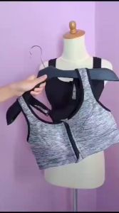 Sport Bra Resleting Zipper - Resleting Depan