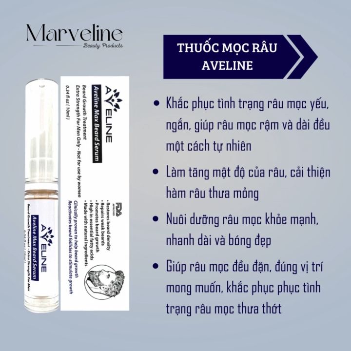 Serum hỗ trợ mọc râu và dưỡng râu Aveline của Mỹ khẳng định nét nam ...