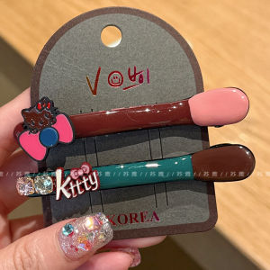 กิ๊บติดผมรูปแมวสีสันสดใส ดีไซน์เก๋ไก๋ ประดับเพชร ชุดสองชิ้น สำหรับผู้หญิง วัยรุ่น วัยกลางคน วัยชรา วันเกิด วันหยุด วันเกิด