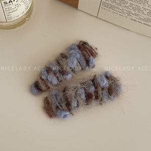 Korean Style Wool Hair Clips Womens Side Bangs Hair Accessories Elastic BB Clip Fashionable Hair Decorations for Ladies
