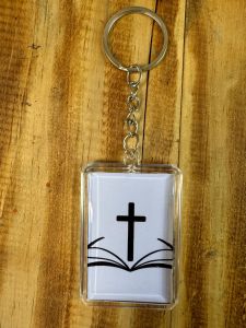 gantungan kunci logo salib