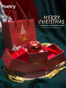 กล่องใส่แหวน Apple กล่องใส่สร้อยคอ กล่องของขวัญ ชุดขอแต่งงาน กล่องของขวัญสูงสุด กล่องของขวัญสุดหรูสำหรับคู่รักในวันคริสต์มาส