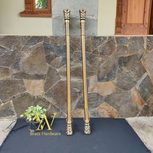Handle Pintu Rumah Kuningan Motif Nanas Antik 100 cm 2 Pcs