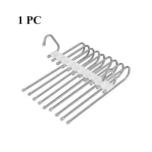 Folding Polished Stainless Steel Trouser Rack Multi-layer Trouser Rack Clothes Rack Storage Tool Hook Wardrobe Storage Device