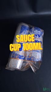 Sauce Cup 100 ml isi 50 pcs Wadah Tempat Saos Sambal Plastik Thinwall Klip