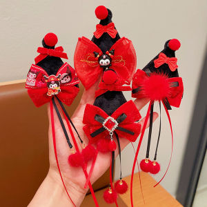 New Year Baby Girls Red Princess Hair Accessories Hair Clips Childrens Fashion Cute Style Baby Clothes And Accessories