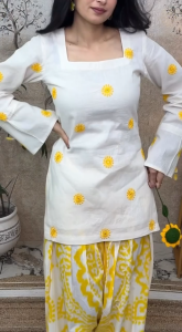 KPs Sunshine Bloom Farshi Cotton Set