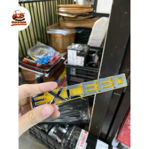 Logo Emblem Tulisan exceed untuk xpander warna chrome