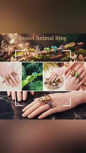 Stainless Steel Gold Plated Ring For Women Natural Stone Obsidian Tiger Eye Stone Stackable Finger Ring Party Minimalist Jewelry