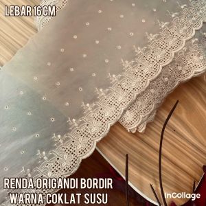 Per 2 meter renda katun warna dan lebar susuai variasi yang tersedia