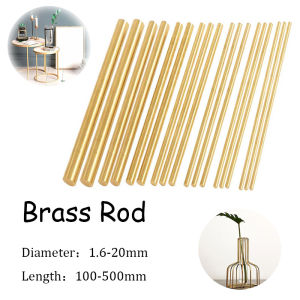 1/5/10pcs Brass Round Bar 100-500mm for DIY Knife Handle Model Making Wire and Tube Craft
