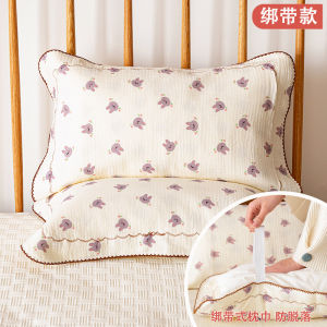 Class a Purple Rabbit Childrens Pillowcase 2024 New Style Pure Cotton Six-Layer Gauze Newborn Baby Pillowcase