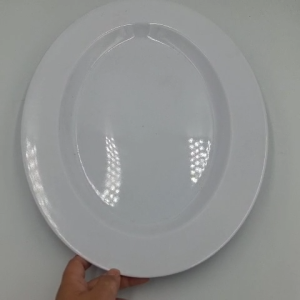 HATAYASHOP - Piring Saji Oval Melamin - Anti Pecah Food Grade Ringan & Elegan - Piring Hidangan Mewah
