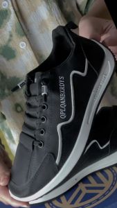 Sepatu Sneakers Mexico Casual Style Tali Karet Kasual Slip On Olahraga Pria Wanita Warna Hitam Abu