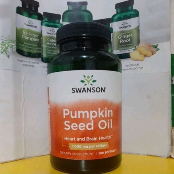 Pumpkin Seed Oil 1000mg 100 softgels EXPIRY February 2026 Swanson