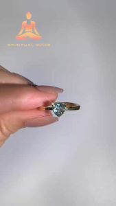 Natural Blue Topaz Positive Energy Ring Simple Design Triangle Cut Ring S925 Silver Ring