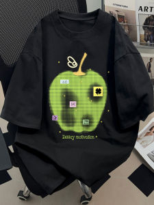 Áo Thun Cotton Nam Tay Ngắn in Hình Quả Táo Thường Ngày Cỡ Lớn Chất Lượng Hàng Đầu Thời Trang Mùa Hè 2025