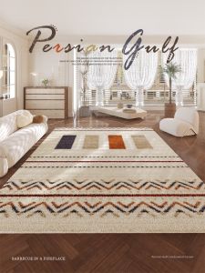 AOVOC | Persian Style Living Room Bedroom Rug Non-Slip Anti-Slip Imitated Cashmere Couch Coffee Table Carpet