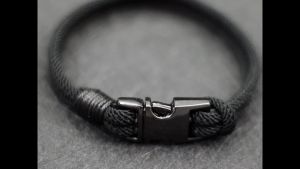 Fashion Mens Bracelet Double Layer Spring Buckle 4mm Nylon Rope Braclet Homme Leisure Accessories Hiphop Braslet Gift For Him
