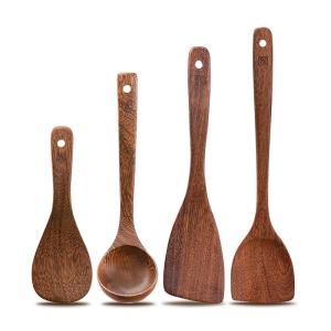 Suncha | Home Nonstick Wok Spatula & Soup Spoon Chickenwing Wood