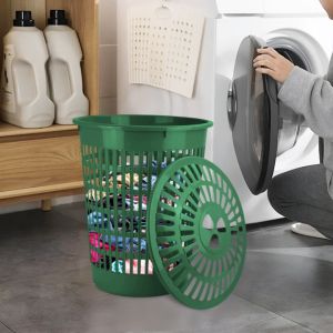 BF-C1257 Keranjang Baju Kotor Bulat Set Tutup Serbaguna / Laundry Basket Keranjang Cucian Pakaian
