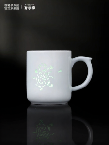 JINGDEZHEN | Elegant Phoenix and Dragon Ceramic Mug Large Capacity Porcelain Cup Gift Boxed