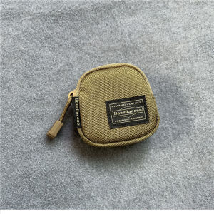 Mini Nylon Belted Wallet for Men Key Case Earphone Case Lighter Coin Zipper Bag Slingshot Bag Pure Color Oxford Fabric