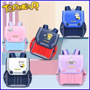 Balo đi học chống gù TOPBEAR cao cấp cho sinh tiểu học từ lớp 1 - lớp 6 siêu nhẹ siêu bền  cặp chống gù  Nhật BảnTopbear L91