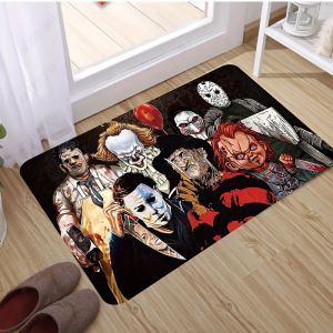 VIKAMA Horror Movie Collection Carpet Classic Killer Character Pattern Living Room Bedroom Carpet Halloween Theme Party Decor