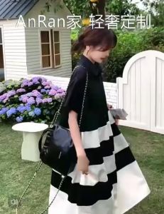 NANDO DRESS MIDI WANITA KOREAN SIMPLE STYLE DUA WARNA DAILY LOOK PRETTY KATUN POPLIN