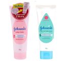 จอห์นสัน เบบี้ครีม บำรงผิวหน้าและผิวกาย สีชมพู  / สีฟ้า ขนาด 100 กรัม (1 กระปุก). 