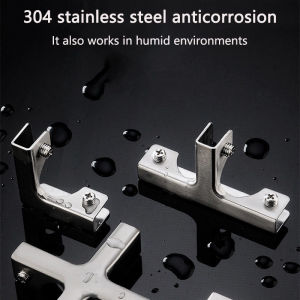 304 kẹp kính bằng thép không gỉ gạch kẹp cố định khóa góc phải t L loại bể cá hộp hoa rau Tank Ghim Cài