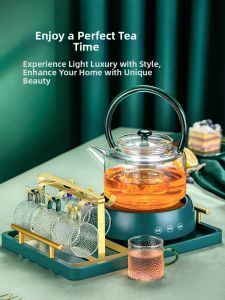 CRISTALGLASS | Luxury European Style Glass Floral Tea Set