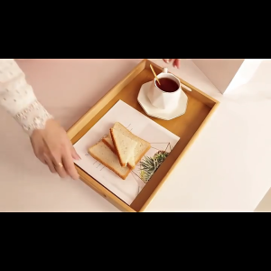UNIP. Japanese Style Bamboo Tray Rectangular Bamboo Serving Plate Tray Household Tea Party Tray