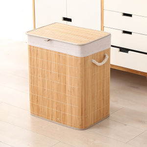 LIANGJUZHIGE | Dust-proof Foldable Bamboo Laundry Basket