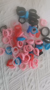 10pcs 13mm/20mm Anti-loss Ring Fish Rod Ring Silicone Lanyard Ring (Ring Only)