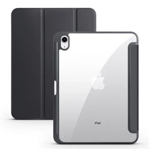 For iPad Air 11 M3 Case 2025 Acrylic Clear Back Hard Cover Tri-folding Stand Case For iPad Air 11 M2 2024 Tablet Cover Coque