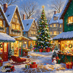Huacan Full Square Round Diamond Painting Santa Claus Snowman Diamond Mosaic Christmas Theme Complete Kit Decorative Paintings