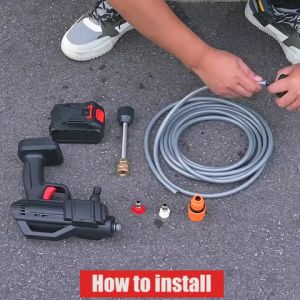 Wireless Car Washer 998VF Lithium Battery Portable High Pressure Washer 45000pa Cleaning Water Gun Garden Sprayer High Pressure Water Pump