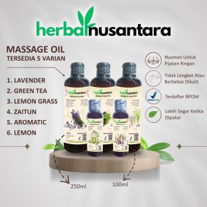 Herbal Nusantara Oil Massage Zaitun Minyak Pijat Urut Bekam Kemasan 100 ML