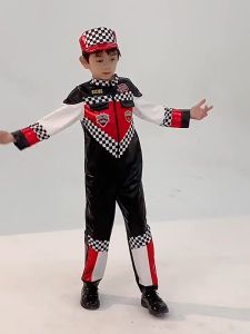 (Ready Stock) Kid Children Race Car Driver F1 Formula One Costume Racer MotoGP Jumpsuit Racing Cosplay Costume