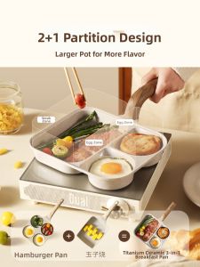 CAROTE | Egg & Burger Pan Titanium Ceramic Non-Stick