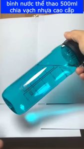 BÌNH NƯỚC THỂ THAO 500ML CHIA VẠCH NHỰA CAO CẤP