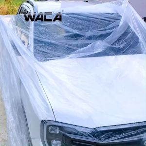 WACA 417 พลาสติกคลุมรถ พลาสติกใสคลุมรถ ไร้รอยเย็บ น้ำไม่ซึม สำหรับป้องกันฝน สำหรับป้องกันฝุ่น (ไซส์ MLLL) FSA