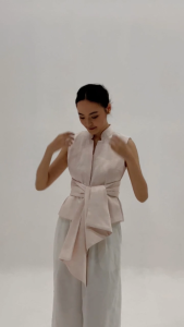 White Saina Jacquard Top